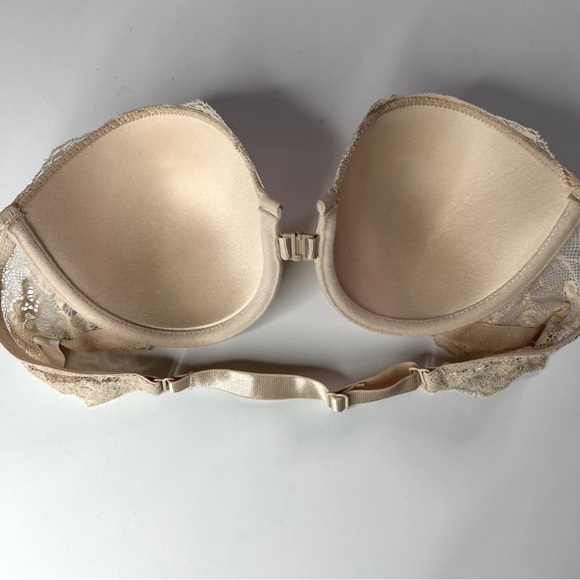 Nude French Strapless Lace Push-Up Bra - Picture 4 of 8